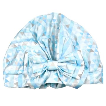 FIFICO HOMEGOODS 歐美時尚造型防水浴帽 - 時尚藍格 25x20cm 45g  1個