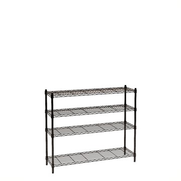 【客尊屋】小資型《粗管徑》35X120X105Hcm 黑武士四層架