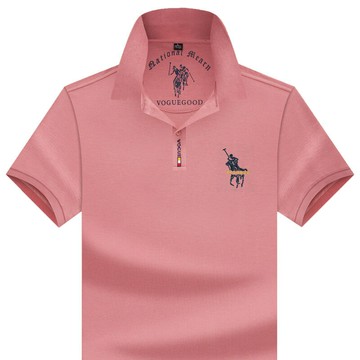 【新款熱賣】重磅純棉珠地繡花男裝夏季短袖男士體恤爸爸輕商務休閑寬松polo衫