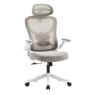 【Hampton 漢汀堡】克斯爾網布扶手辦公椅-多色可選灰色