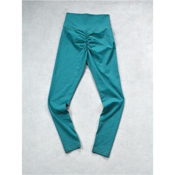 外貿原單女瑜伽長褲 緊身高腰蜜桃提臀 健身運動九分褲無尷尬線灰