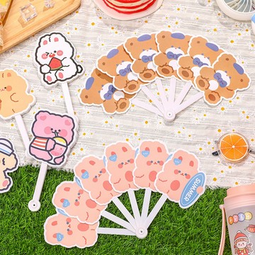 🌸台灣現貨 卡通折疊扇 六折扇 手搖扇 便攜扇 異型扇 隨身扇 多頁扇 小扇子 卡通扇子 折疊扇 兒童扇子 送禮小禮品