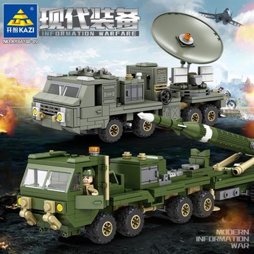 開智新品現代裝備軍事積木導彈車拼裝模型小顆粒玩具兒童禮物批發