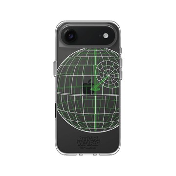 iPhone Air Clear Case（相機按鈕） 透明 - 迪士尼-星際大戰 Star Wars - 死星-線稿風格