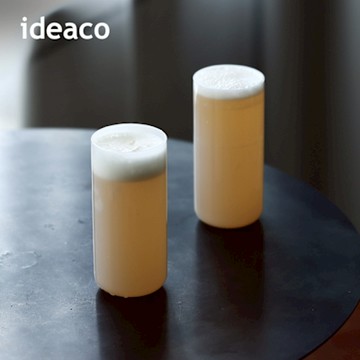 日本ideaco 復古風奶玉玻璃杯2入組-210ml-多色可選