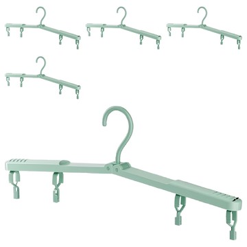 可折疊衣架 綠色 尺寸35x7.5cm  5個