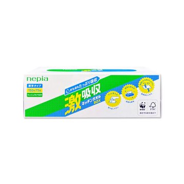 日本Nepia王子-激吸收厚實壓紋鎖水除油抽取式多用途清潔紙巾75抽/盒(妮飄萬用擦拭布,居家衛生1次性除塵紙)