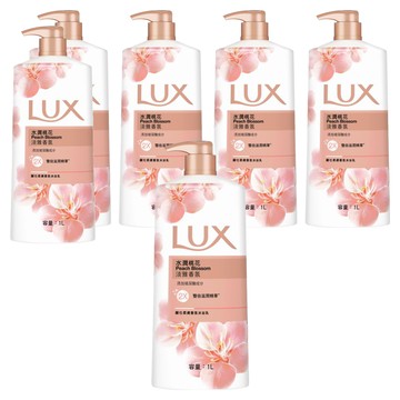 LUX 麗仕 沐浴乳 水潤桃花 淡雅香氛 1L  6瓶