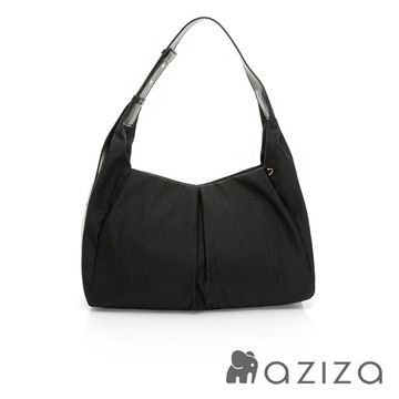 【aziza】限時7折↘FRANZ象紋尼龍輕量肩背包-經典黑AZAXD005A01AB3