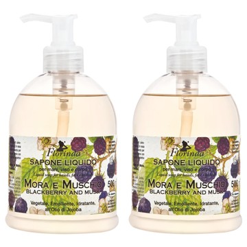 Florinda 輕奢液體皂 500ml 黑莓&麝香怡人香氣 手臉身體適用  2瓶