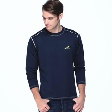 聖手牌 Ｔ恤 丈青色系 圓領長袖Ｔ恤 T26520-02