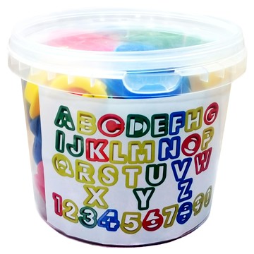 數字英文餅乾模  紅色 + 藍色 + 綠色 + 黃色  1桶