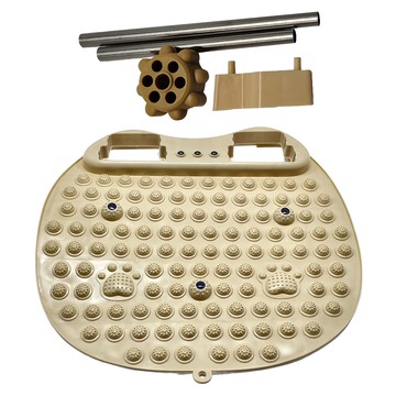 MICHAEL FITNESS 麥克健身 腳底滾輪指壓板 50x50cm 超大尺寸 舒筋活絡  卡其色  1組