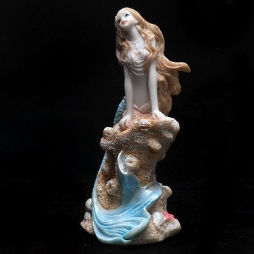 美人魚造景擺件魚缸裝飾水草樹脂家居客廳水族仿真套餐珊瑚組合