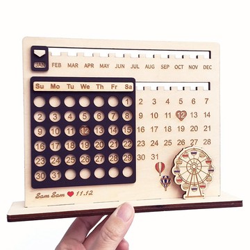 客製化 摩天輪萬年曆  月曆 年曆 生日 結婚禮物