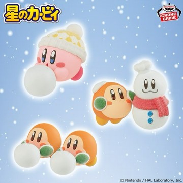 【Nintendo 任天堂】雪地遊戲卡比與瓦豆魯迪公仔組