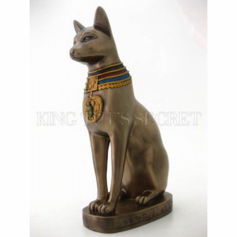 無料発送 Ancient Diety古代エジプトの猫神バステト女神靱皮diety Bast Statue Bastet God Cat Egyptian 置物