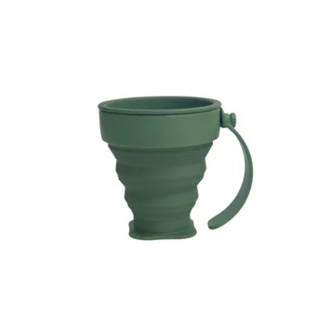 【WEMUG】Foldable Sili Cup矽膠摺疊杯(草綠200ml)