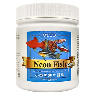 OTTO 建興水族 小型魚薄片飼料 L  60g  1瓶