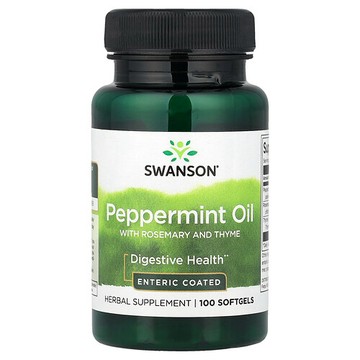 Swanson Vitamins, 迷迭香麝香草薄荷油，100 粒軟膠囊