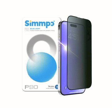 Simmpo｜P-90 防窺抗藍光舒視保護貼 (iPhone 16 Pro / 17 / 17 Pro)
