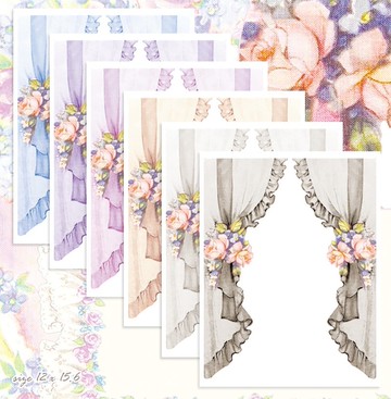 綻放花束窗簾貼紙 (B款)