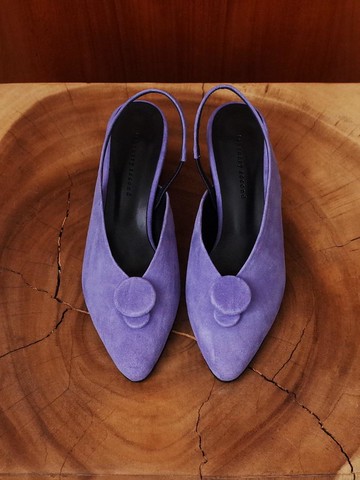 Double Button Sling Back Violet