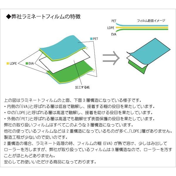 ラミネートフィルム 特寸サイズ(310×910mm) 100ミクロン 100枚 SG 送料無料