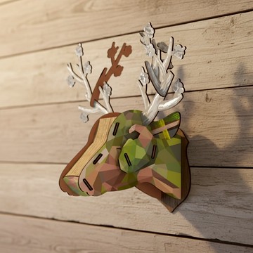 義大利設計MIHO立體木製壁飾經典大鹿頭(大師之作Cervo238)