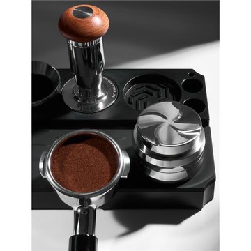 純不銹鋼鏡面二合一重力布粉器自動調節新款咖啡布粉填壓58.35mm