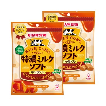 UHA味覺糖 特濃軟糖 焦糖味 北海道牛乳 濃郁焦糖風味 Q彈口感 獨立包裝  70g  2包