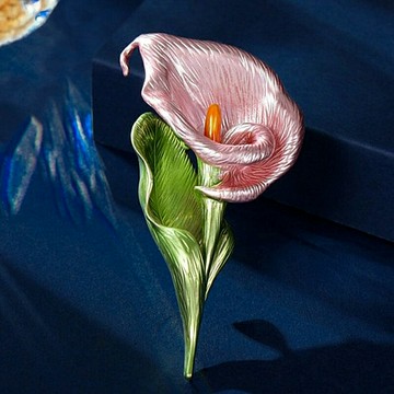 【巴黎精品】現貨+預購 女西裝高級胸針裝飾別針領針襯衫防走光釦首飾-馬蹄蓮烤漆高級女配件2色a1jx111