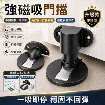 隔日達🏍阻門器 磁鐵門吸 免打孔門擋 免打孔防撞門檔 304不鏽鋼 鋅合金升降款 防撞門擋門吸 強磁門吸 隱藏磁性門吸