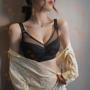 【臺灣出貨👙】大胸顯小胸內衣女全罩杯薄款超薄無鋼圈收副乳防下垂大碼蕾絲文胸【伊娜美】