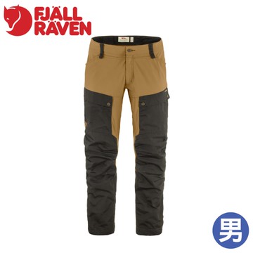 【Fjallraven 小狐狸 Keb 男長褲《深灰/蕎麥棕》】F87176/登山褲/健行褲/休閒褲