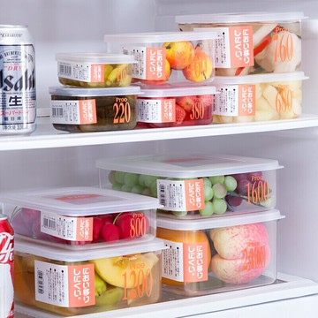 進口冰箱保鮮盒水果盒廚房收納盒微波爐便當盒塑料飯盒密封盒
