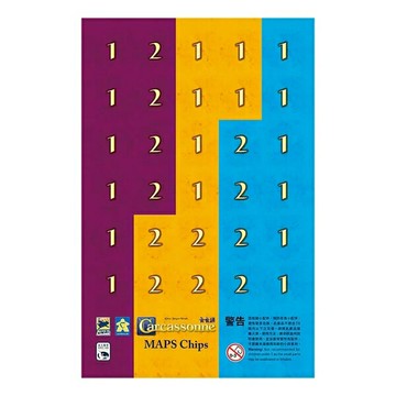 卡卡頌地圖圓片擴充 CARCASSONNE MAP CHIPS EX 繁體中文版 高雄龐奇桌遊 正版桌遊專賣 新天鵝堡