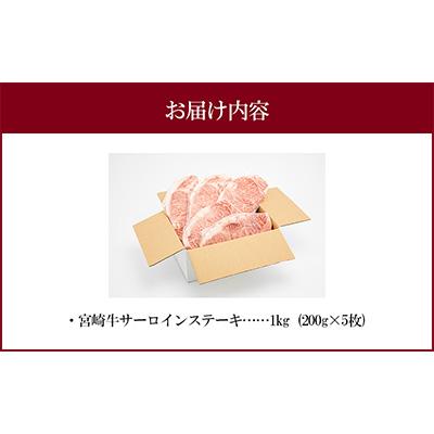 ふるさと納税 宮崎市 宮崎牛サーロインステーキ　約1kg