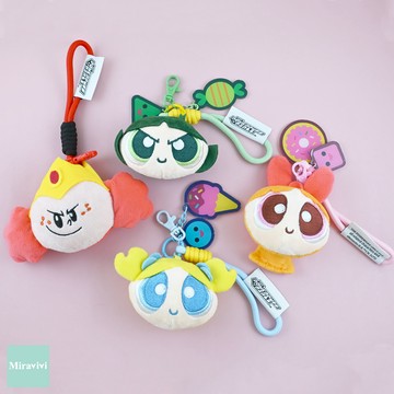 飛天小女警絨毛掛繩鑰匙圈