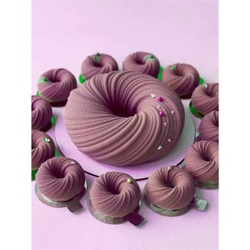 新品法式慕斯蛋糕模毛線球線團線圈甜品西點硅膠模具烘焙創意立體