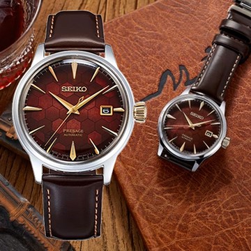 SEIKO 精工 PRESAGE 石榴蜂蜜限量款調酒師系列經典機械錶-40.5mm(4R35-01T0R/SRPL21J1)