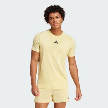adidas 愛迪達 短袖上衣 男 訓練 慢跑 亞規 AIRCHILL TEE 黃 JI8195
