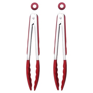 葉子小舖 食物夾 烘焙夾 矽膠夾 小(9吋)  紅色  2支