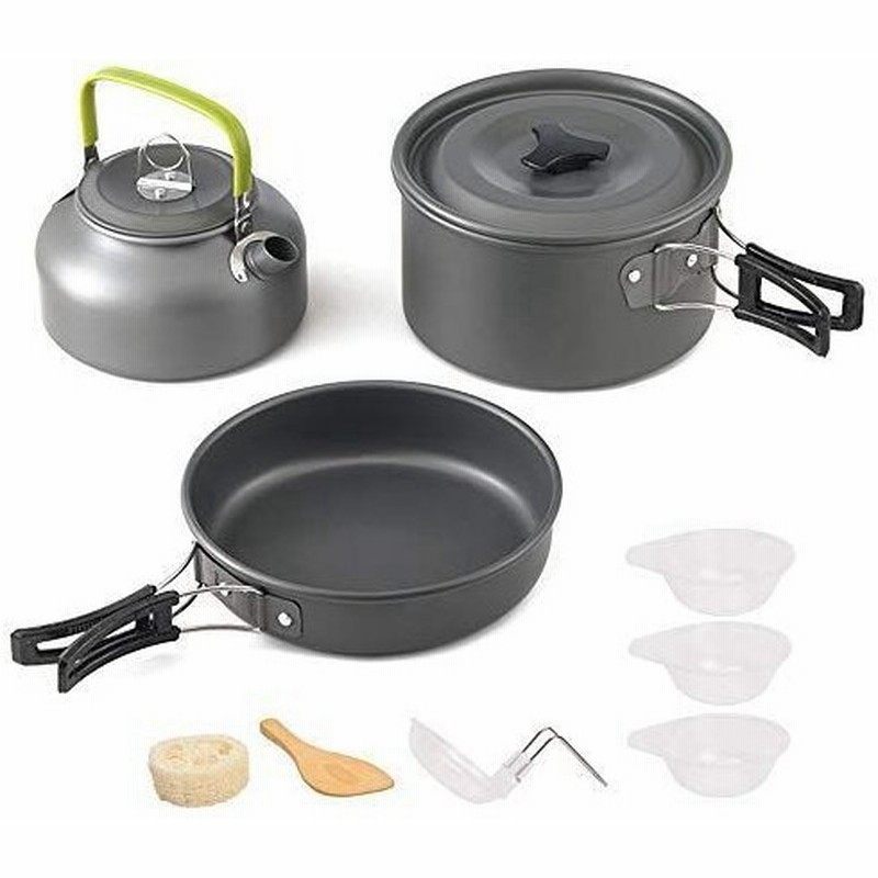 キャンプクッカー クッカーセット アウトドア9点セット 防災キャンプ 登山用鍋 アウトドア調理器具セット アルミクッカー q食器 アルミ 通販 Lineポイント最大get Lineショッピング
