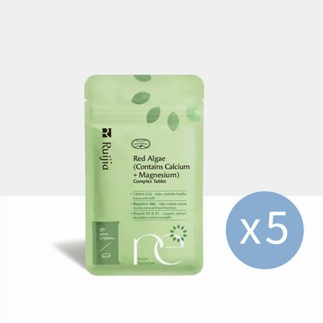 紅藻(鈣+鎂)複方錠(30日份)-五入組