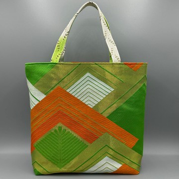 和服 腰帶 腰帶繩 改造 托特包 手作 綠色