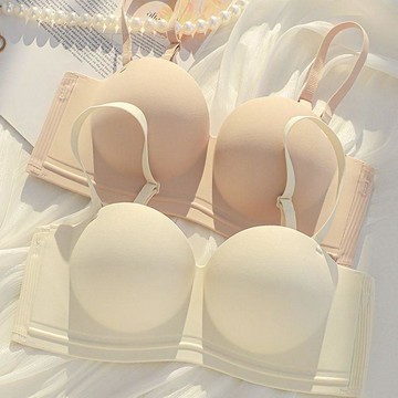 DUYI~夢詩 內衣女士夏季無鋼圈無痕小胸聚攏收副乳防下垂抹胸無肩帶文胸罩