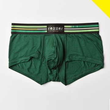 【零碼 S、M、L、XL 】▶低腰◀四角褲-萬花筒-綠黃 越界綠【超細纖維】