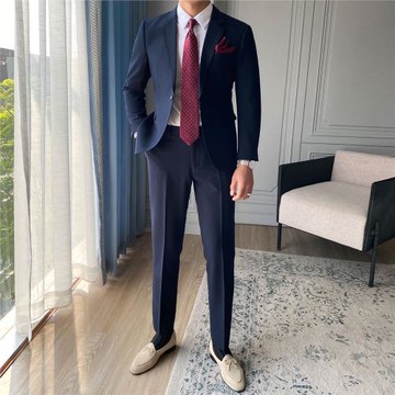 休閑西服套裝男韓版修身潮流帥氣商務正裝結婚新郎小西裝男英倫風