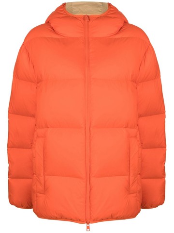 MSGM - quilted padded down jacket - women - Polyamide/Duck Feathers/Polyamide/Feather Down - 38 - Orange